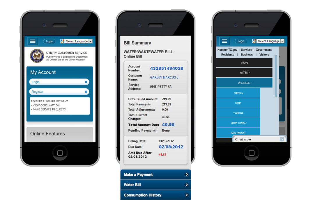 City of Houston Bill Pay App – Scott Richards Design